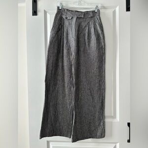 Aaron & Amber wide leg herringbone wide-leg trousers, small